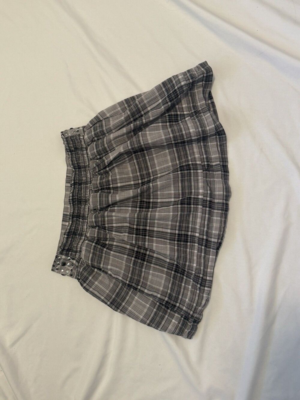 Girl Code Girls Y2K Plaid Skort 12.5 Plus Embellished Waist Built In Shorts - Picture 5 of 6